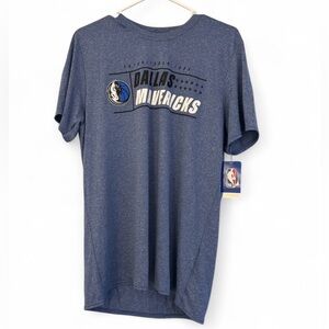 NWT Men's NBA Dallas Mavericks Stars Logo Tri-Blend T-Shirt Large Heathered Blue